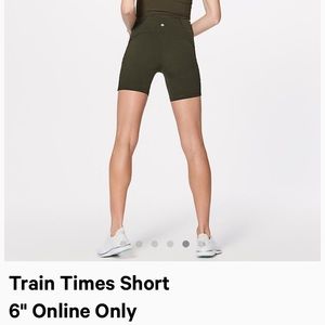 Lululemon Train Times Biker Short 6”